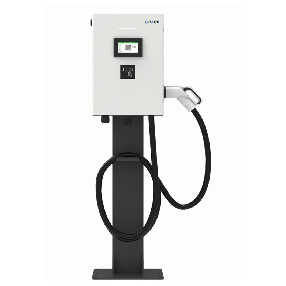 Stație de încărcare EV DAHAI SOLAR, DH30kwHJL Trifazat pentru America de Nord, Montaj pe Perete/Stâlp, Cablu 5m, 30 kW, CCS2/GBT/CCS1