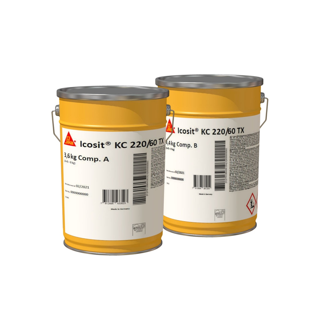 Sika Icosit KC 220/60 TX, 2-Part Multipurpose Epoxy Resin Binder, 8 kg