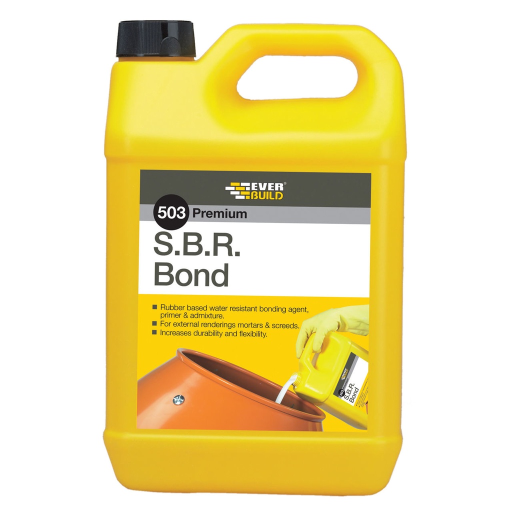 EVERBUILD 503 Premium SBR Bond, Latex-Based Water Resistant Bonding Agent, Primer, and Admixture