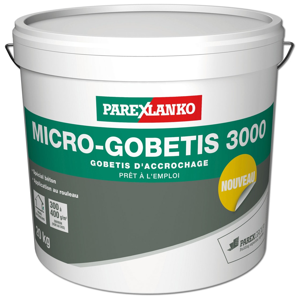 Parex MICROGOBETIS 3000, Suction Control & Bonding Coat for High Absorption/Smooth Surfaces, 20 kg