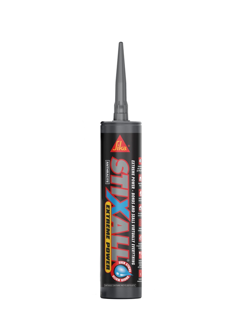 Sika Stixall, All-Purpose Building Adhesive & Sealant, Interior & Exterior, 80 mL, White