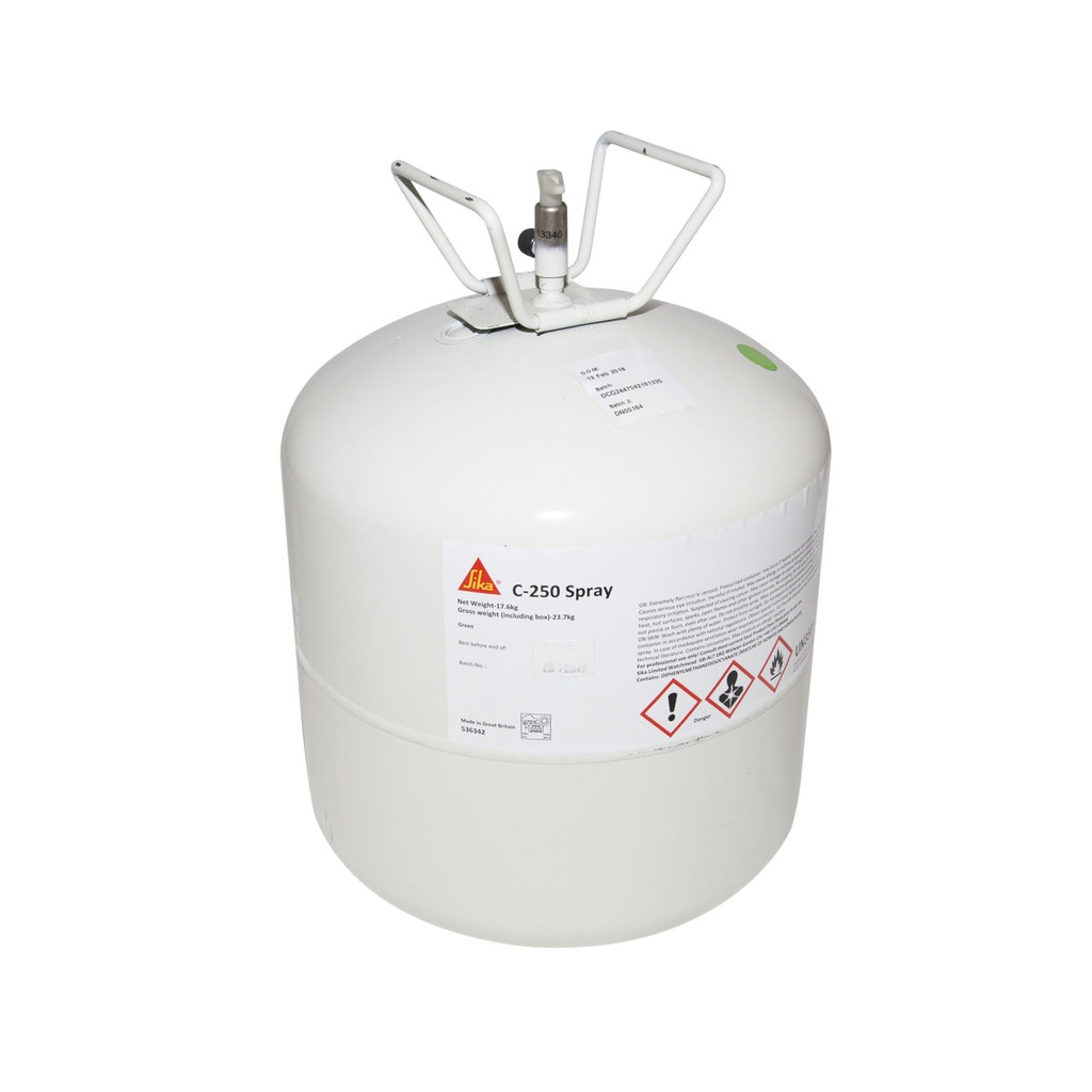 Sika C-250 Spray, Polyurethane Spray Adhesive for Roofing Insulation, Interior, Green, 23.7 kg