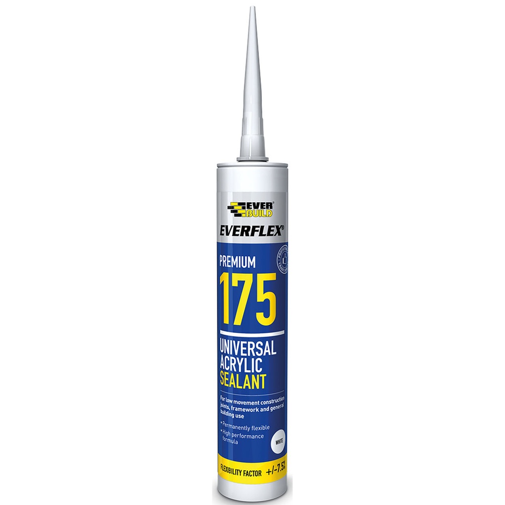 EVERBUILD EVERFLEX 175 Universal Acrylic Sealant, Universal Acrylic Sealant High Quality, Interior & Exterior, Brown, 300 mL