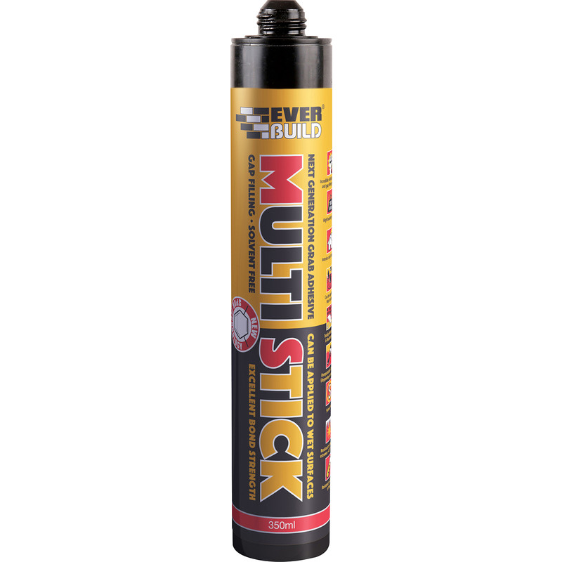 EVERBUILD MULTI STICK, High Strength Hybrid Grab Adhesive, Interior & Exterior, White, 350 mL