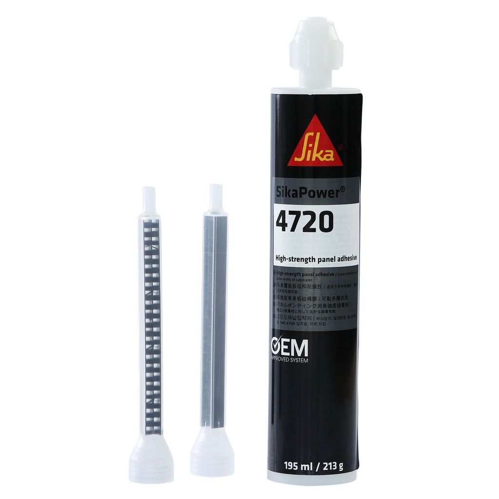 SikaPower-4720, Adeziv bicomponent pentru panouri cu rezistenta ridicata, Interior si exterior, Negru + Bej