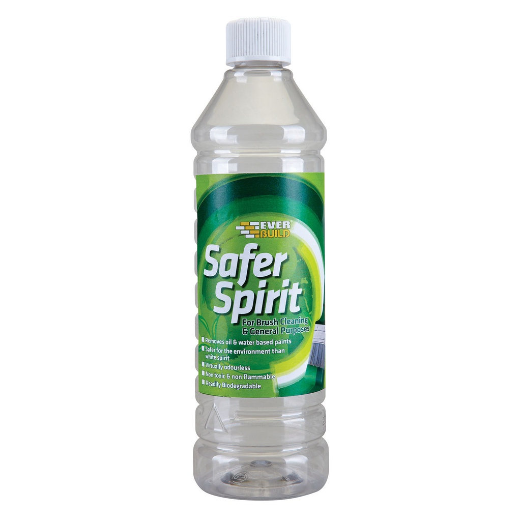EVERBUILD SAFER SPIRIT , Water-Based White Spirit Alternative, Interior & Exterior, Clear liquid, 750 mL