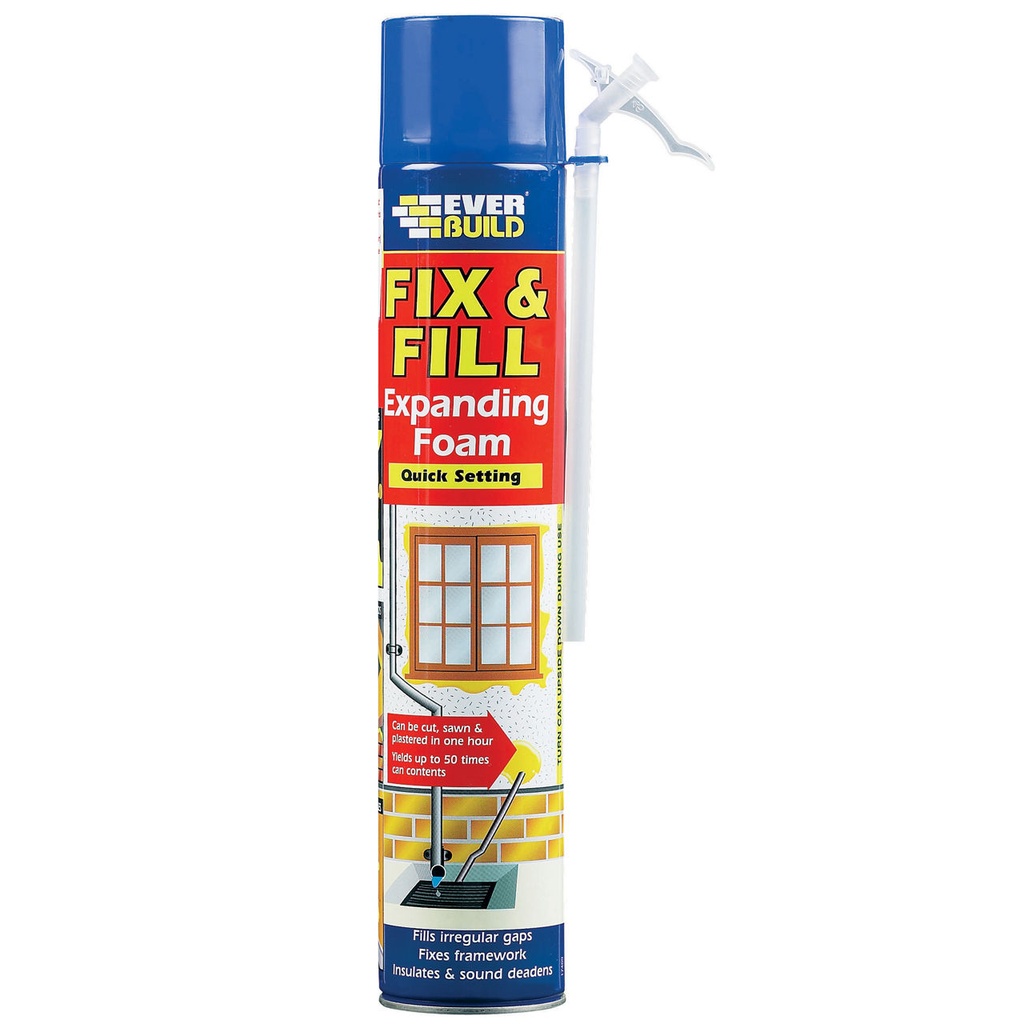 EVERBUILD FIX & FILL Expanding Foam, One-part, quick-setting polyurethane foam, Interior & Exterior