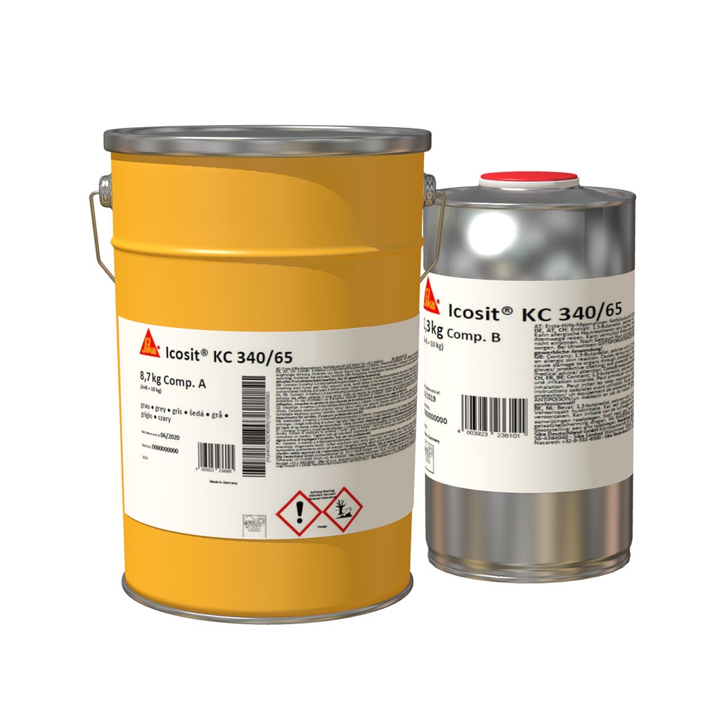 Sika Icosit KC 340/65, Polyurethane grout for embedded tracks heavy load, Exterior, Grey