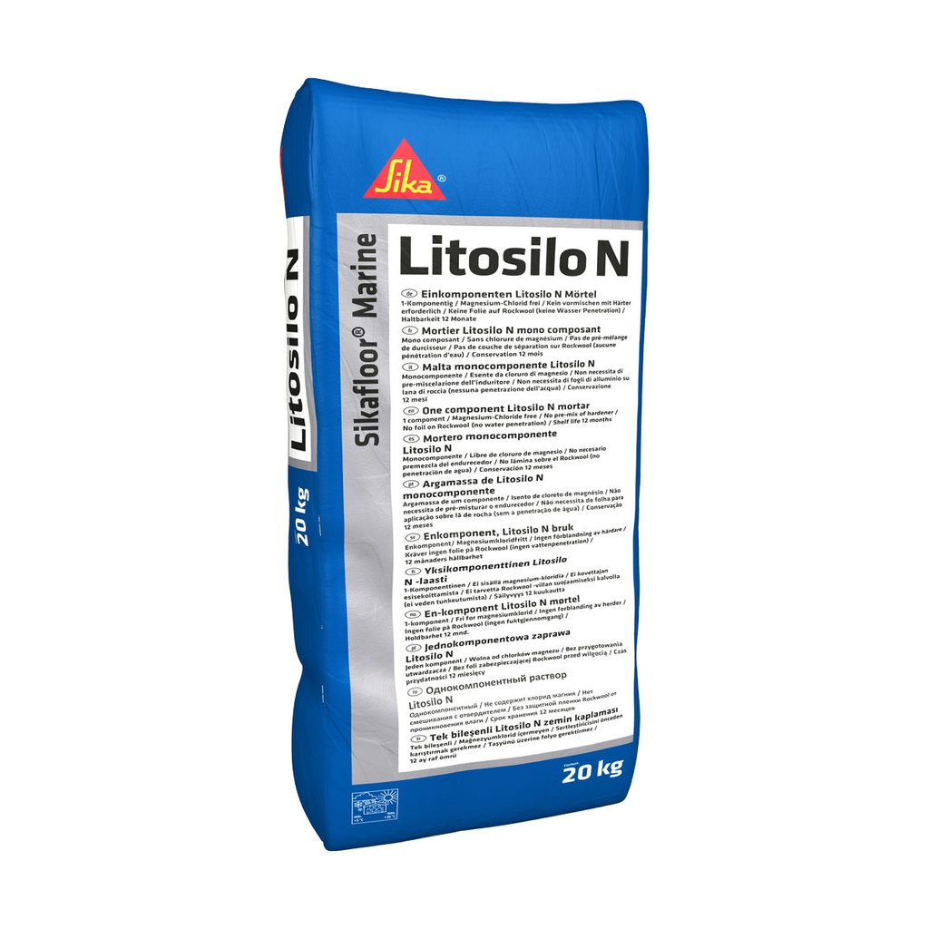 Sikafloor Marine Litosilo N, Pardoseala flotanta pentru punti navale A60, Interior, Gri, 20 kg