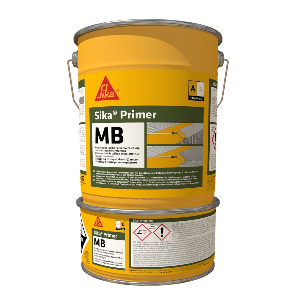 Sika Primer MB, 2-Part Epoxy Primer and Moisture Barrier for Wood Flooring, Interior, Blue