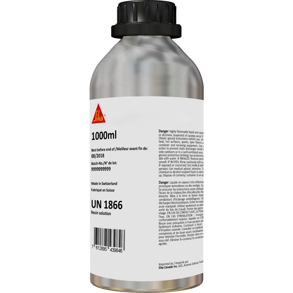 SikaTack Panel Primer, Amorsa colorata pentru montajul SikaTack Panel, Interior si exterior, Negru, 1000 ml