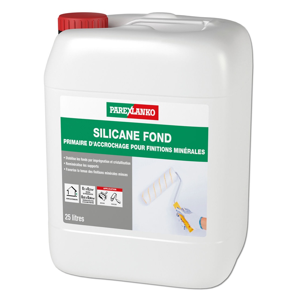 Parex SILICANE FOND, Base Coat Regulator for Substrate Preparation, Exterior, Opaque, 25 L