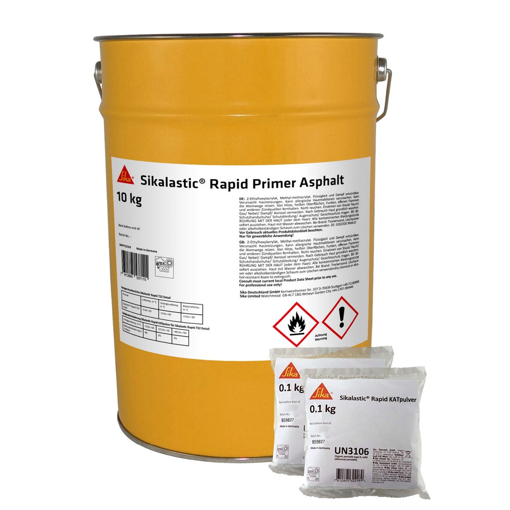 Sikalastic Rapid Asphalt Primer, Fast-Reactive 2-Part Primer for Asphalt Surfaces, Exterior, White