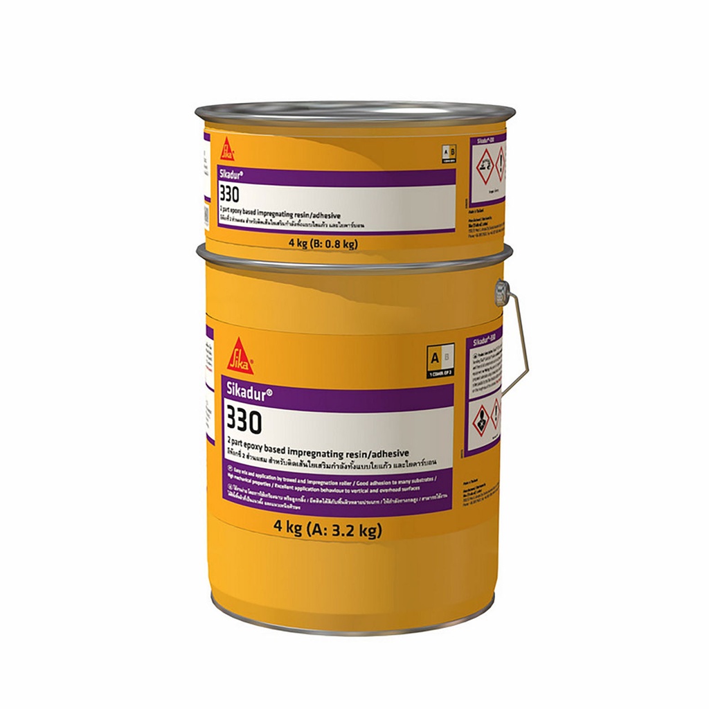 Sikadur-330, Epoxy Adhesive and Resin for Reinforcement Fabrics, Exterior, Light Grey, 5 Kg