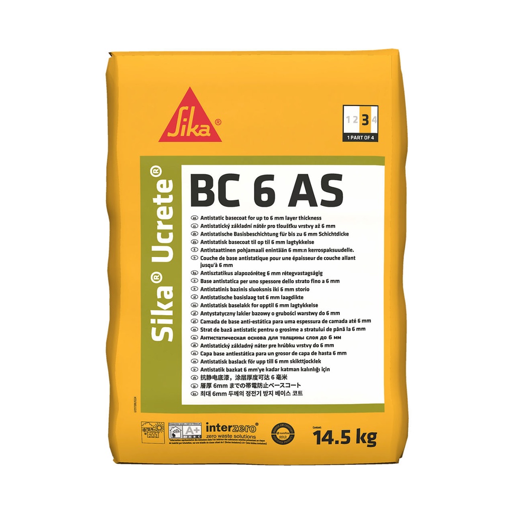 Sika Ucrete BC 6 AS, Strat de baza pentru sisteme Ucrete antistatice de 6 mm, Interior, 21.22 Kg