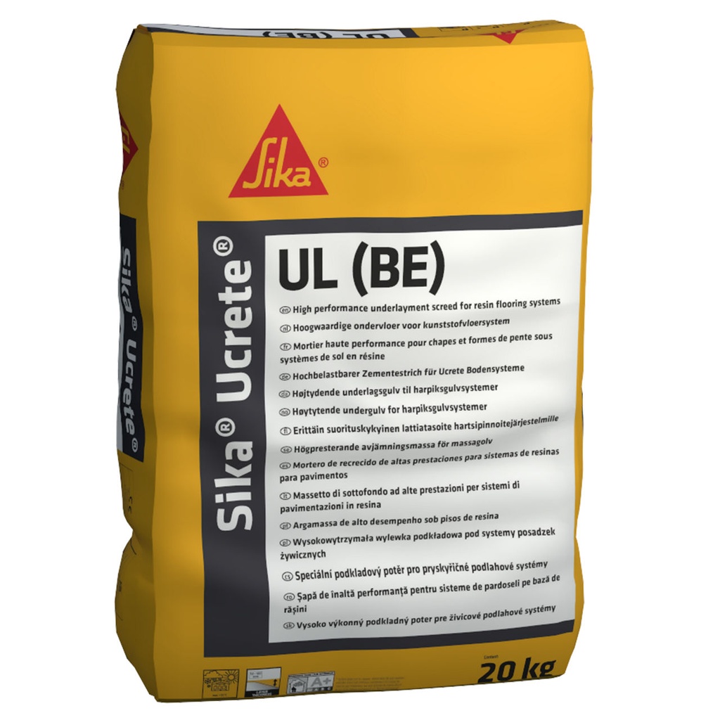 Sika Ucrete UL, Cementitious Underlayment Screed for Ucrete, Interior, Grey, 20 Kg