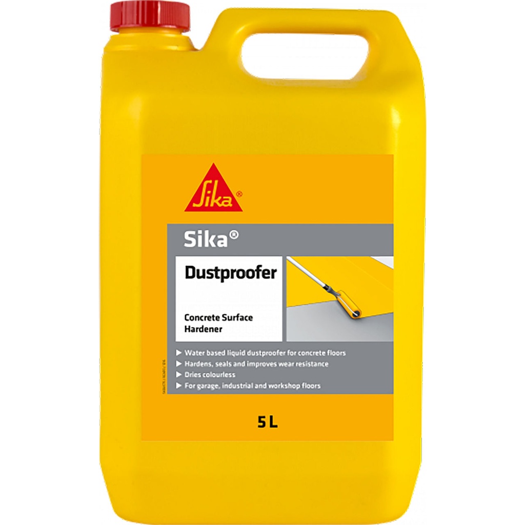 Sika Dustproofer, Dust Proofer & Concrete Hardener, Interior & Exterior, Clear, 5 L 
