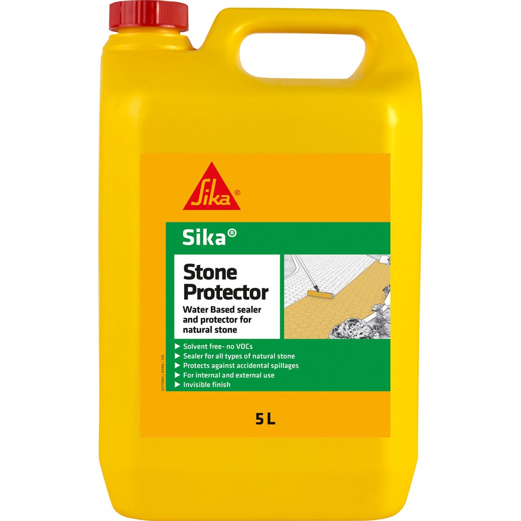 Sika Stone Protector, Water-Based Natural Stone Protector, Interior & Exterior, 5 L 