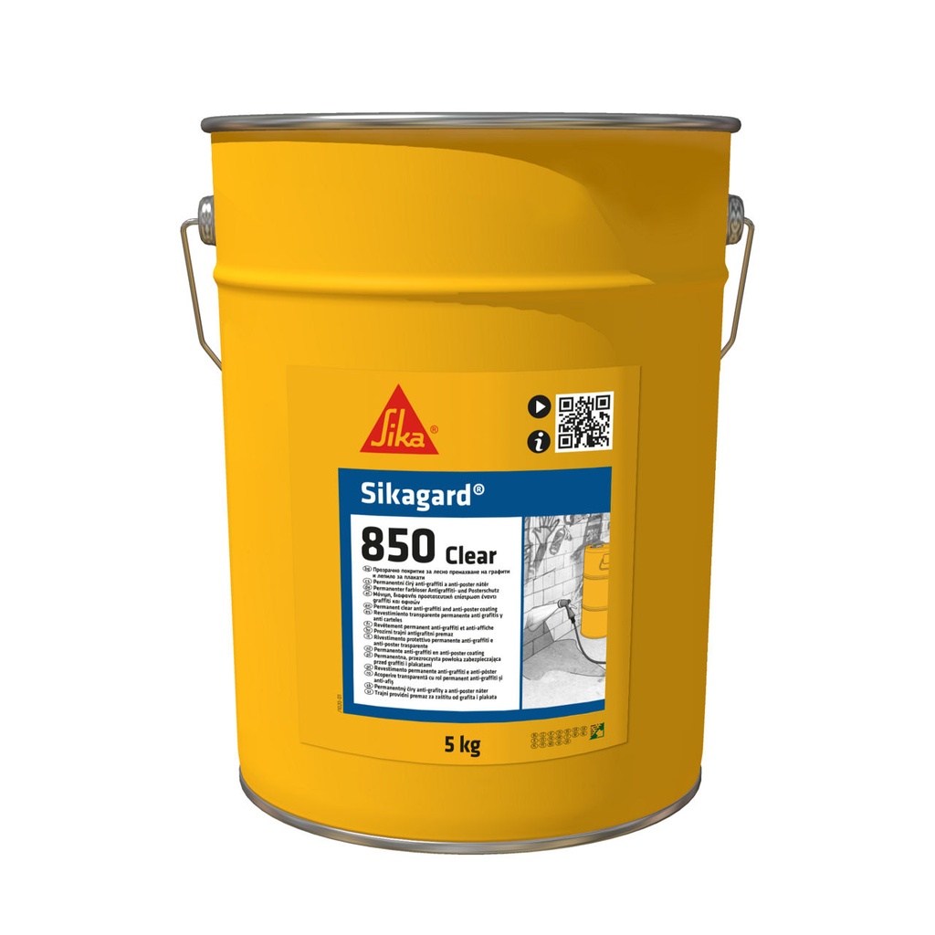 Sikagard-850 Clear, Acoperire transparenta anti-graffiti si anti-afise, Exterior, Transparent
