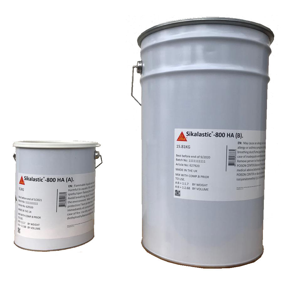 Sikalastic-800 HA, Membrana de hidroizolatie elastica hibrida din poliuree bicomponenta, Exterior, 25 Kg