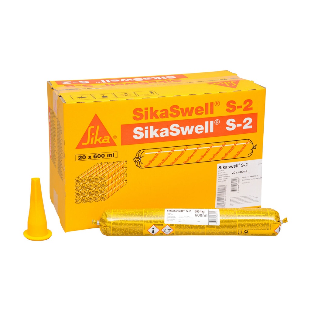 SikaSwell S-2, Hydrophilic Swellable Joint Sealant, Exterior, Oxide Red