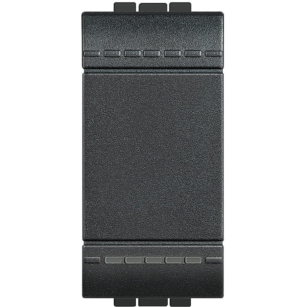 BTICINO L4005A, Living Light Rocker Switch, ND Contact, 10 A 250 V, Anthracite, 1 Module