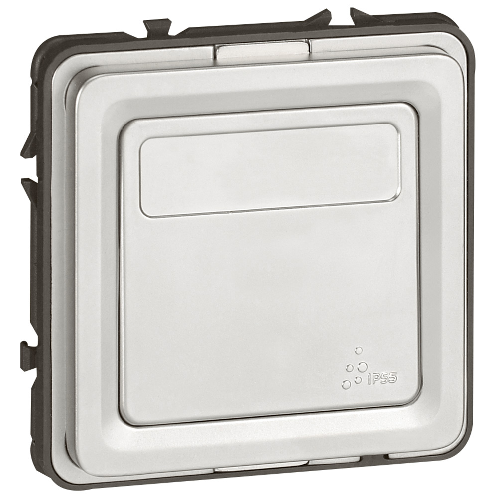Legrand 077843, Buton Cap scara Cu Suport Eticheta Soliroc, 6A, 230V IP 55, Contact ND NÎ