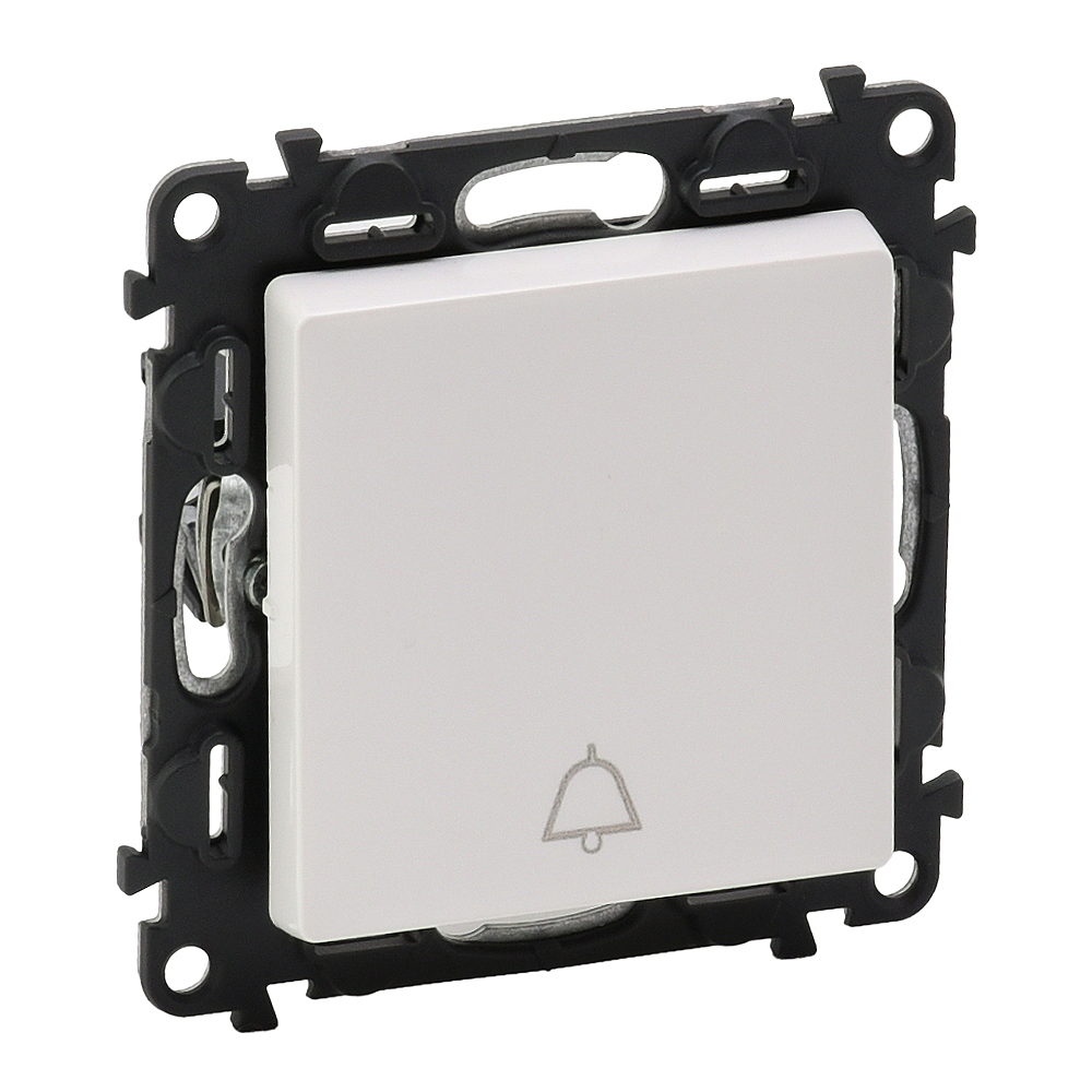 LEGRAND 752115, Reverse Button with Valena Life Icon, 6 A, 250 V, with Plate + White Bell