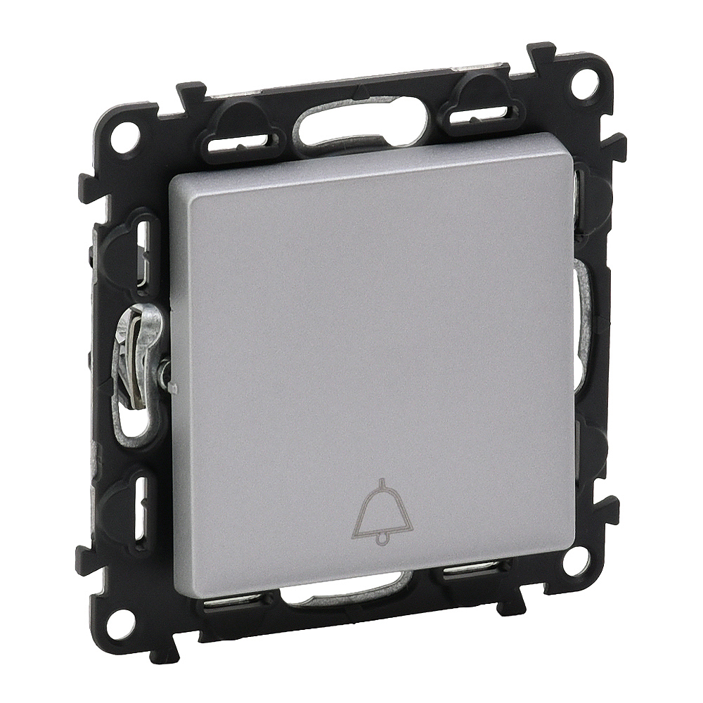 Legrand 752315, Buton Inversor Cu Pictograma Valena Life, 6 A 250 V, Cu Placa + Clopotel Aluminiu