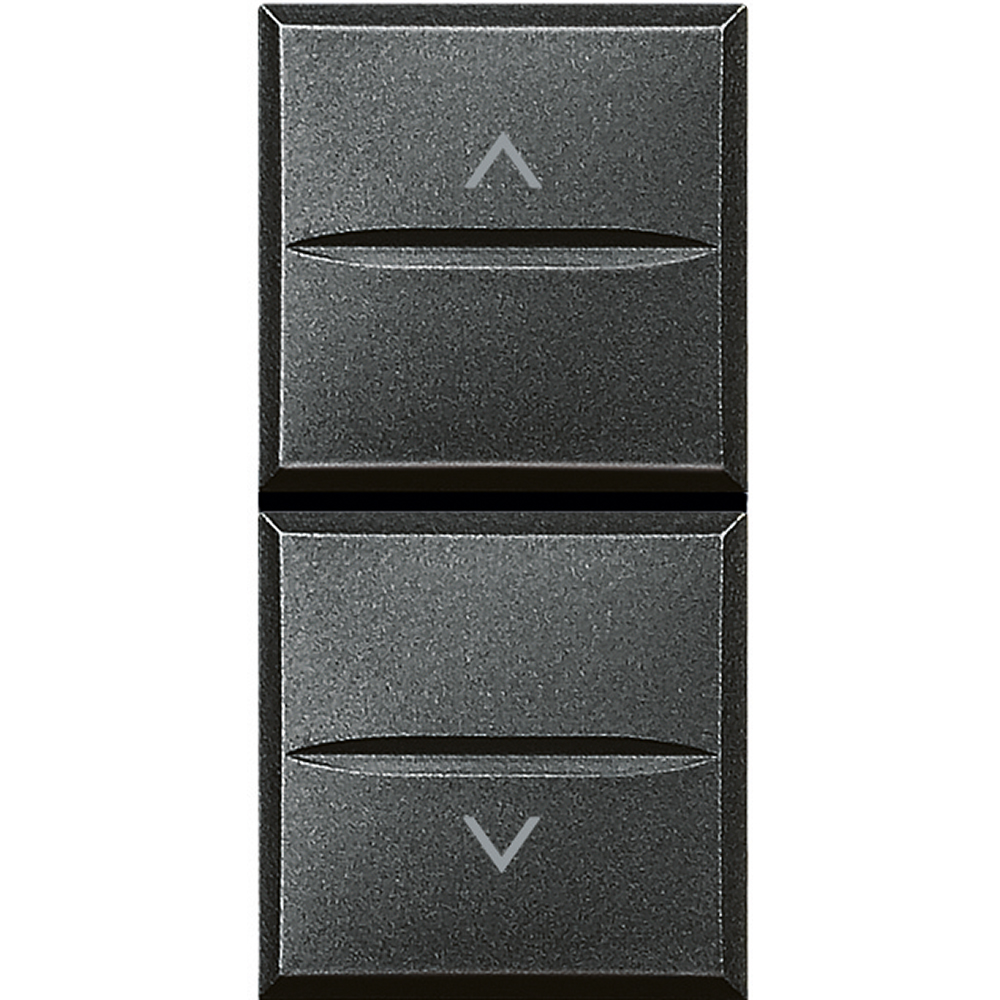 BTicino HS4037, Buton Dublu Cu Interblocare Pentru Storuri Rulante Axolute, Antracit, 1 Modul