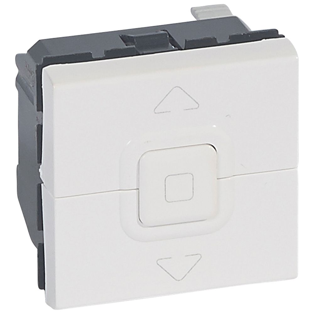 LEGRAND 078705, Switch for Controlling Mosaic Blinds, for Max. Power. 500 W, 2 Modules, Antimicrobial White