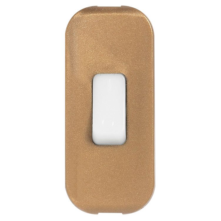 LEGRAND 091157, Rocker Switch with Luminescent Button, 2 A, Flexible Wire, Gold with Patina