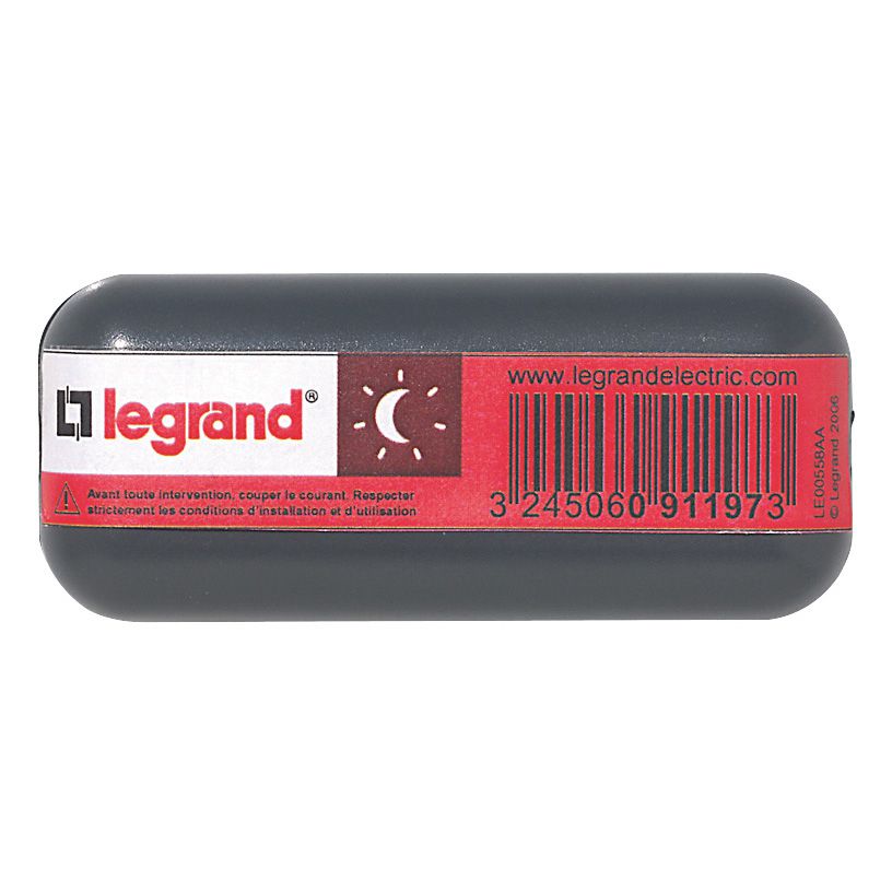 LEGRAND 091197, Inter Bip 2A 250V Black Lum.