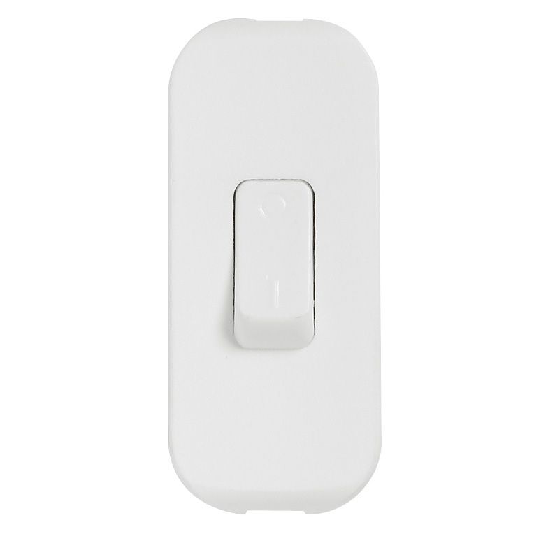 LEGRAND 091153, Rocker Switch with Colored Button, 2 A, Flexible Wire, White