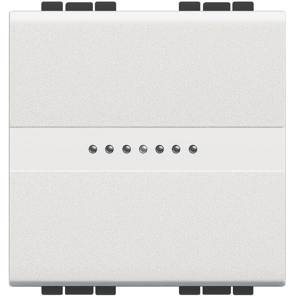 BTICINO N4054M2, Living Light 16 AX 250 V Switch, Screw Connection, White, 2 Modules
