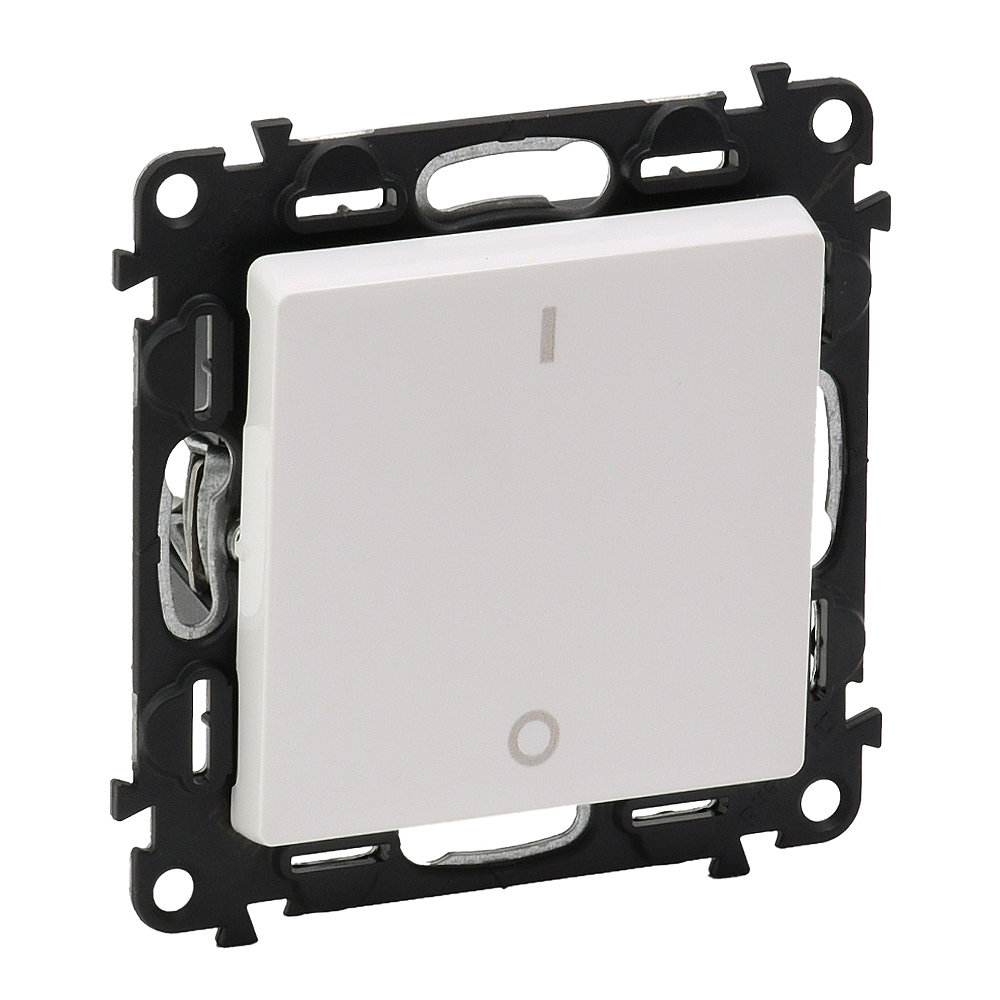 LEGRAND 752102, Valena Life Bipolar Switch, 16 AX, 250 V, with Plate, White