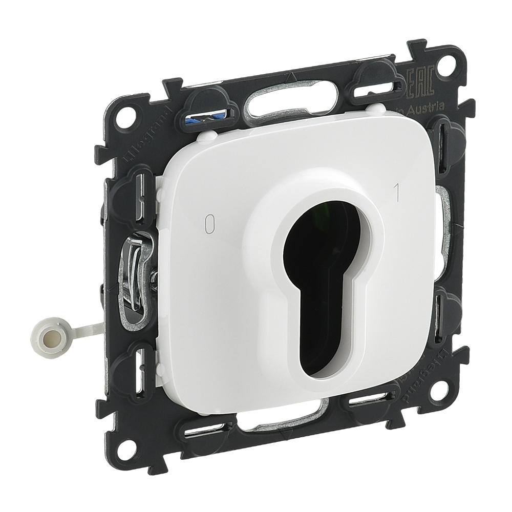 LEGRAND 755235, Key Switch, 2 Positions, Valena Allure, White