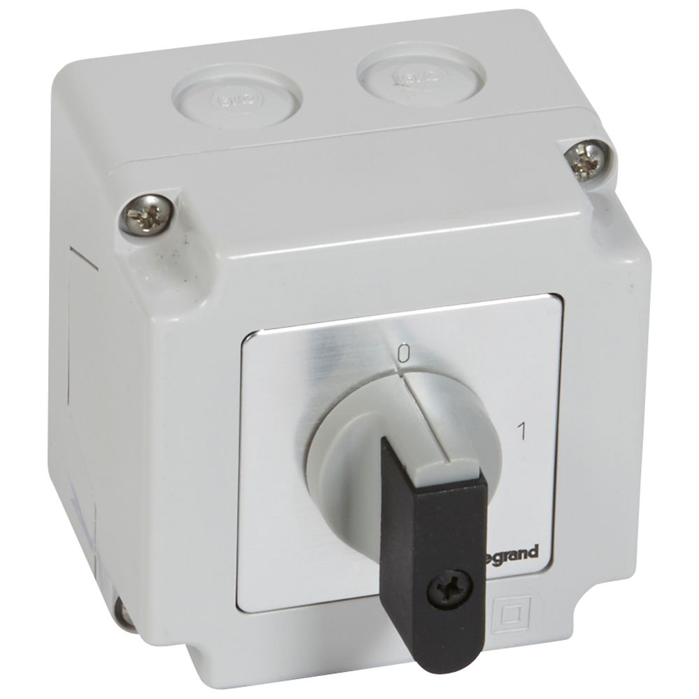 LEGRAND 027713, Cam Switch, "ON/OFF" Function, PR 12, 4P, 16 A, 4 Contacts, Housing 76X76 mm
