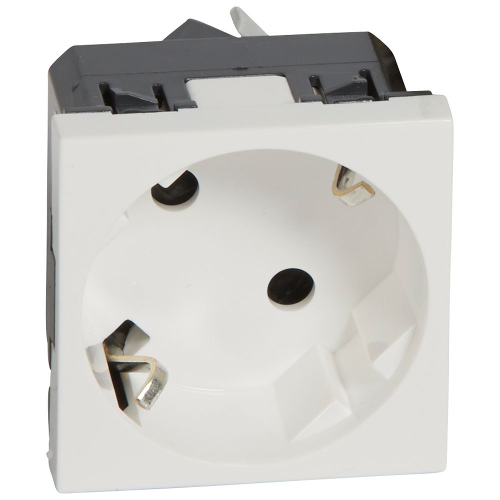 LEGRAND 077245, Simple Multi Socket, 2P+E 45° Orientation, 2 Modules