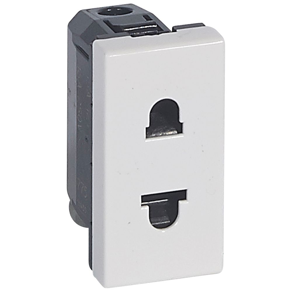 LEGRAND 077501, Euro, US Standard Socket, 2P, 1 Module, White