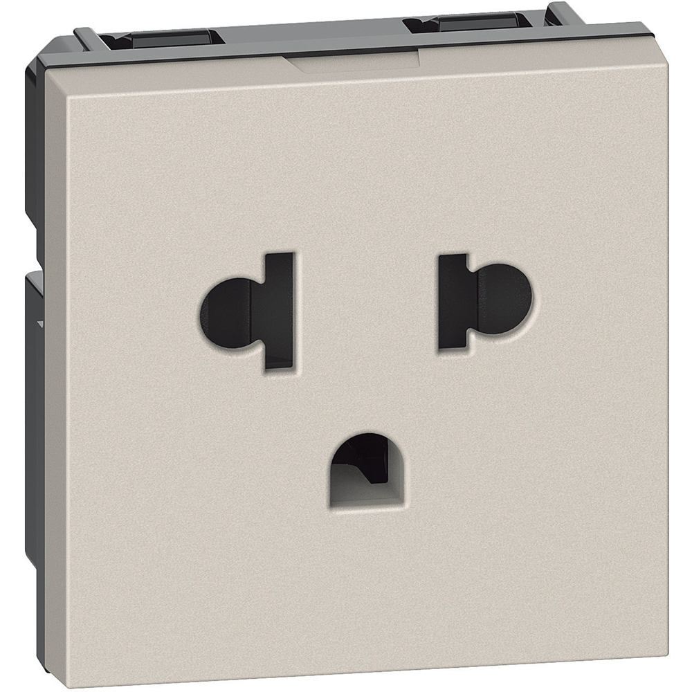 BTICINO KM4126, L.NOW, 2P+E 16A Euro, US Socket, Sand
