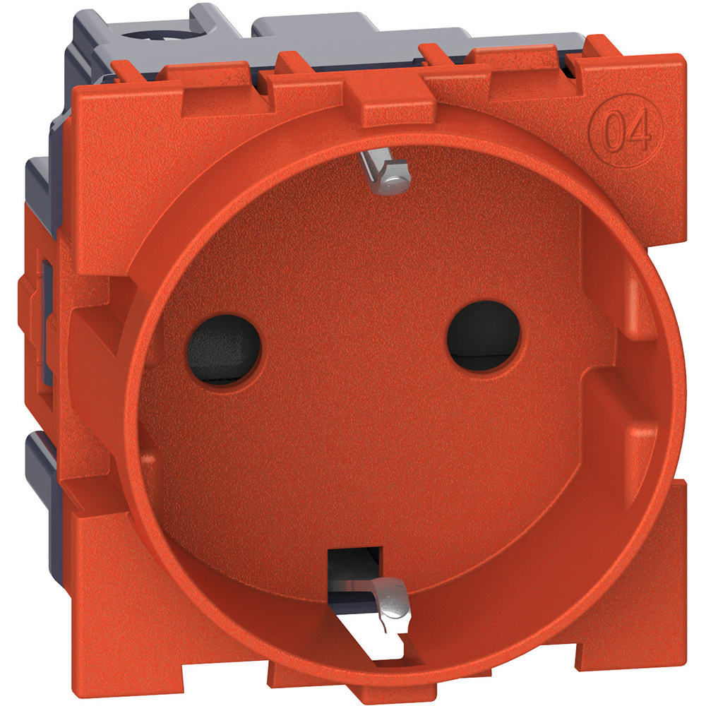 BTICINO KR4141, L.NOW Socket 2P+E Red