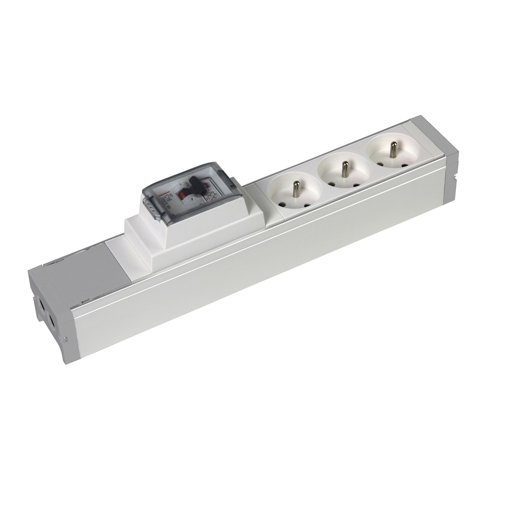 Legrand 073413, 3 Pc 2P+T, F/B + 1 Disjunctor Diferențial Ph+N 16 A 30 mA Germania, Cablat