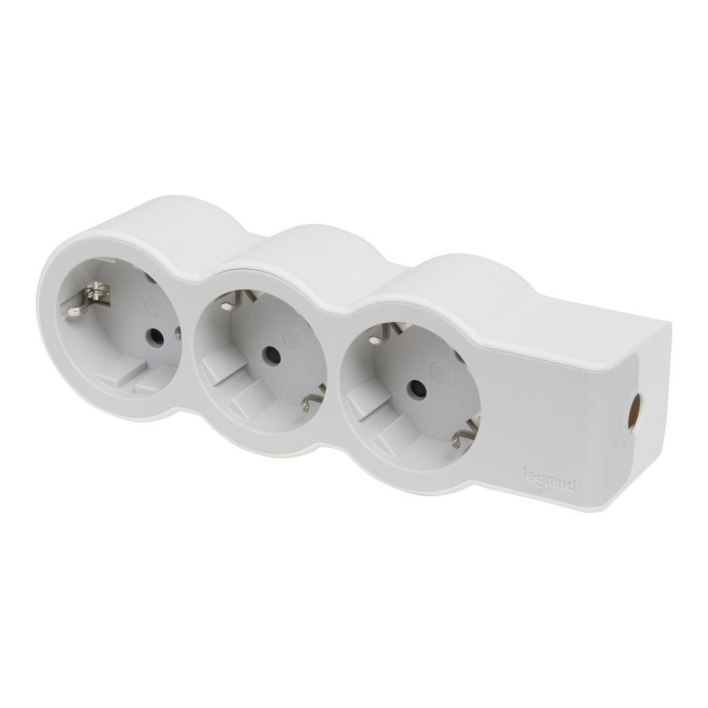 LEGRAND 694573, Mobile Multi, Socket Block Standard 3 x 2P+E White, gray