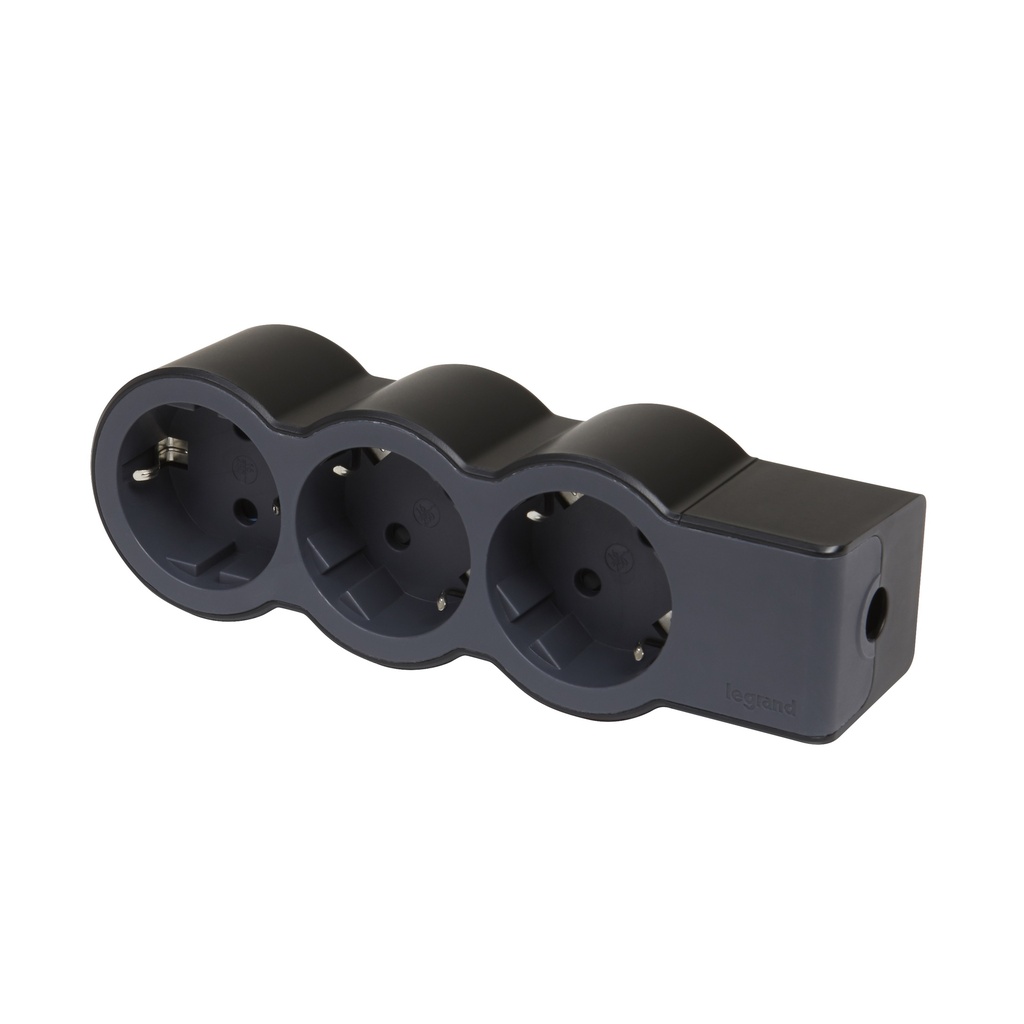 Legrand 694574, Bloc Multipriza Mobil Standard 3X2P+T, Negru