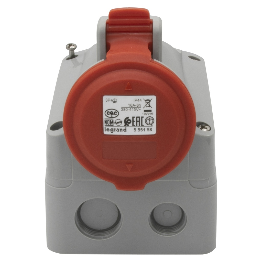 Legrand 555158, Priza Cu Montaj Aparent P17 IP44 380/415 V, 16 A, 3P+E