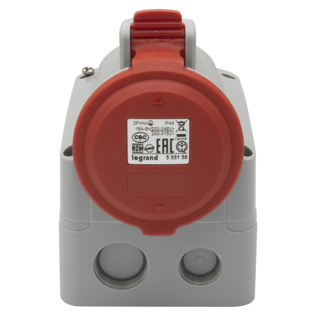 Legrand 555159, Priza Cu Montaj Aparent P17 IP44 380/415 V, 16 A, 3P+N+E