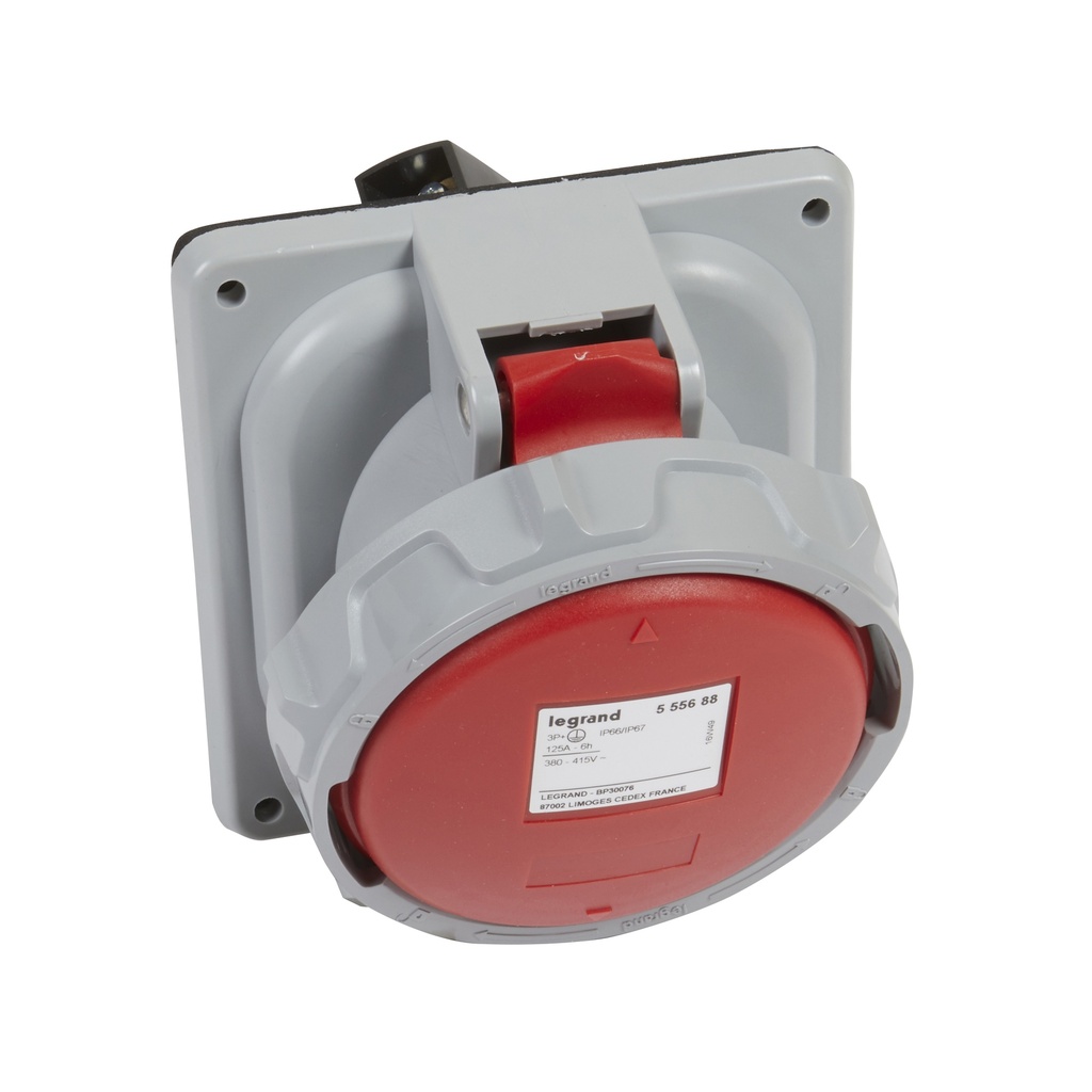 LEGRAND 555688, Panel Mounting Socket 125A 3P+PE 400V IP67