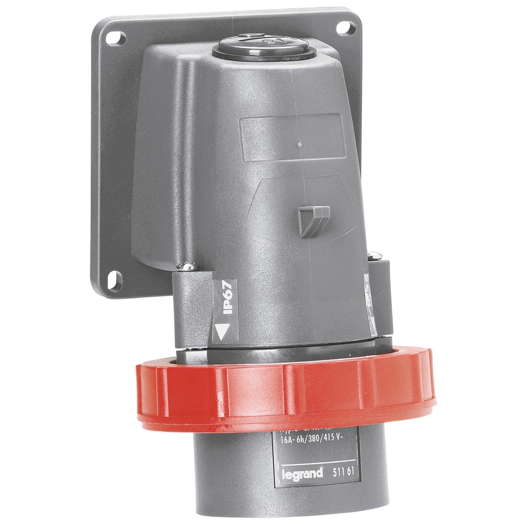 Legrand 051191, Intrare Aparate Aparente Hypra IP 66/67-55 380/415 V, 16 A 3P+N+E, Plastic