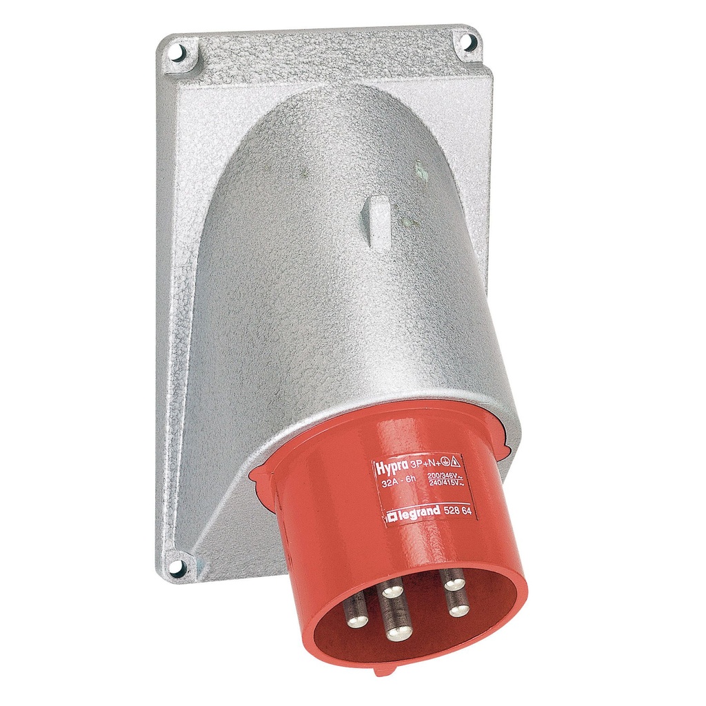 Legrand 052864, Intrare Panou Aparent Hypra IP 44 380/415 V, 32 A 3P+N+E, Metal